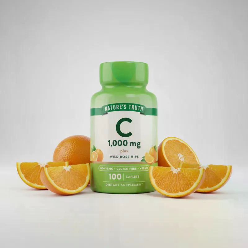 VITAMINA C 1000 MG CON ROSA MOSQUETA 100 CAPS - 3