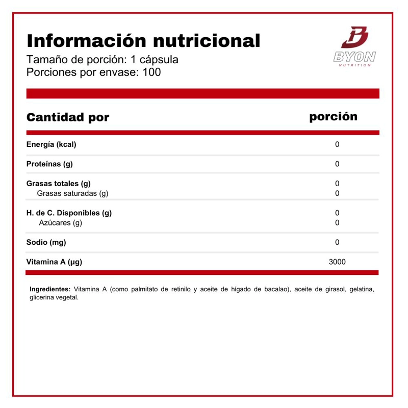 VITAMINA A 10,000 IU 100 SOFTGELS - 2