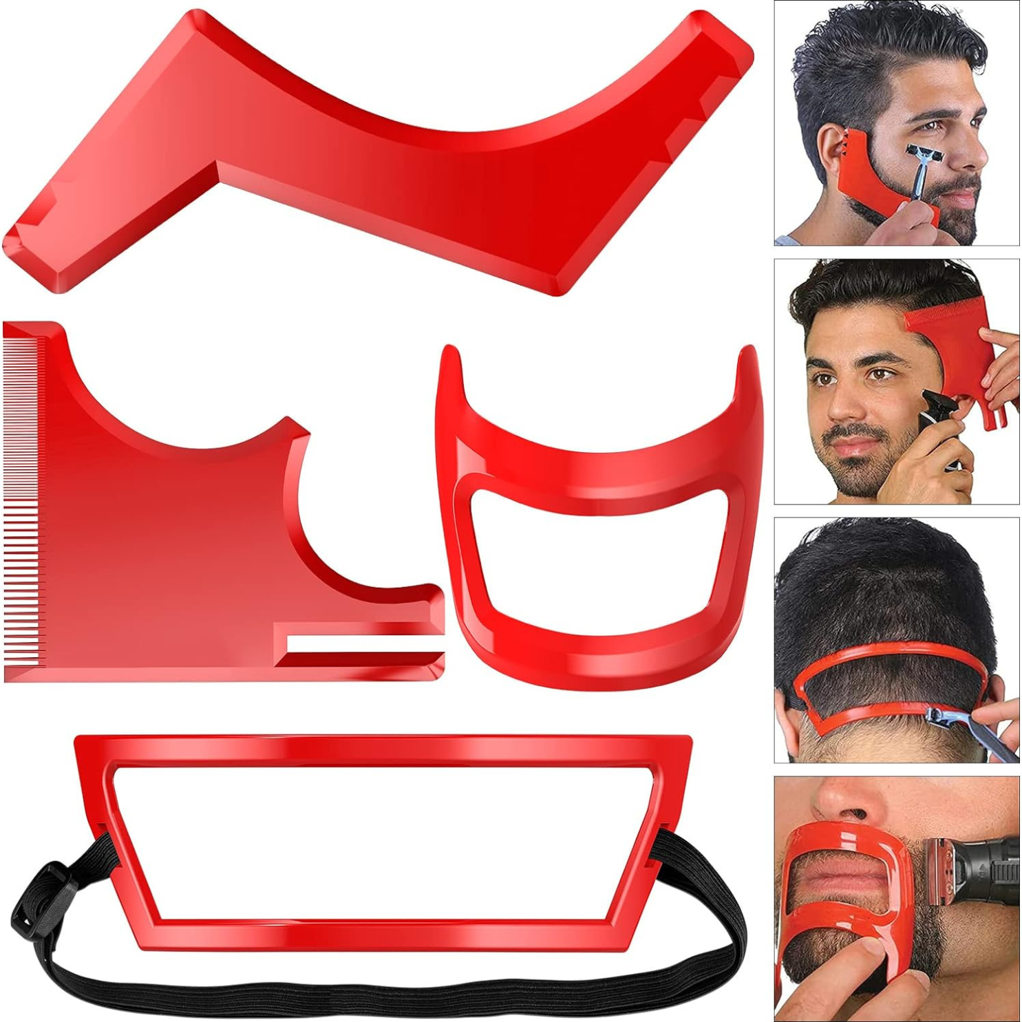 PLANTILLA KIT MODELADO BARBA HOMBRE AFEITADO BARBERIA - 2