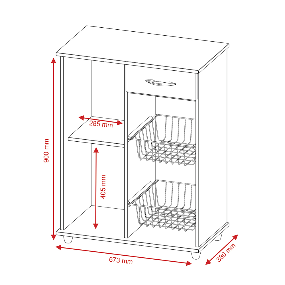 MUEBLE GABINETE HOME MOBILI PREBO 1 PUERTA 1 CAJON - 5