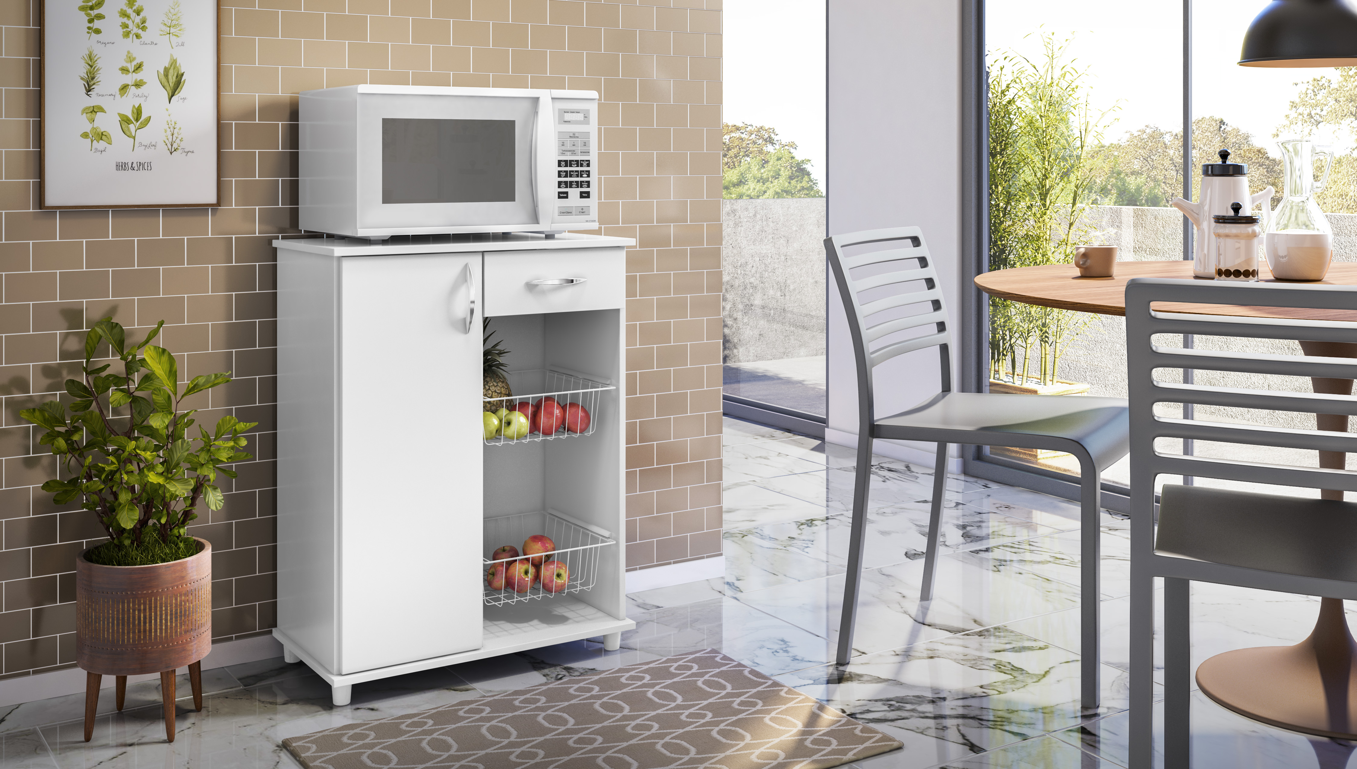 MUEBLE GABINETE HOME MOBILI PREBO 1 PUERTA 1 CAJON - 6