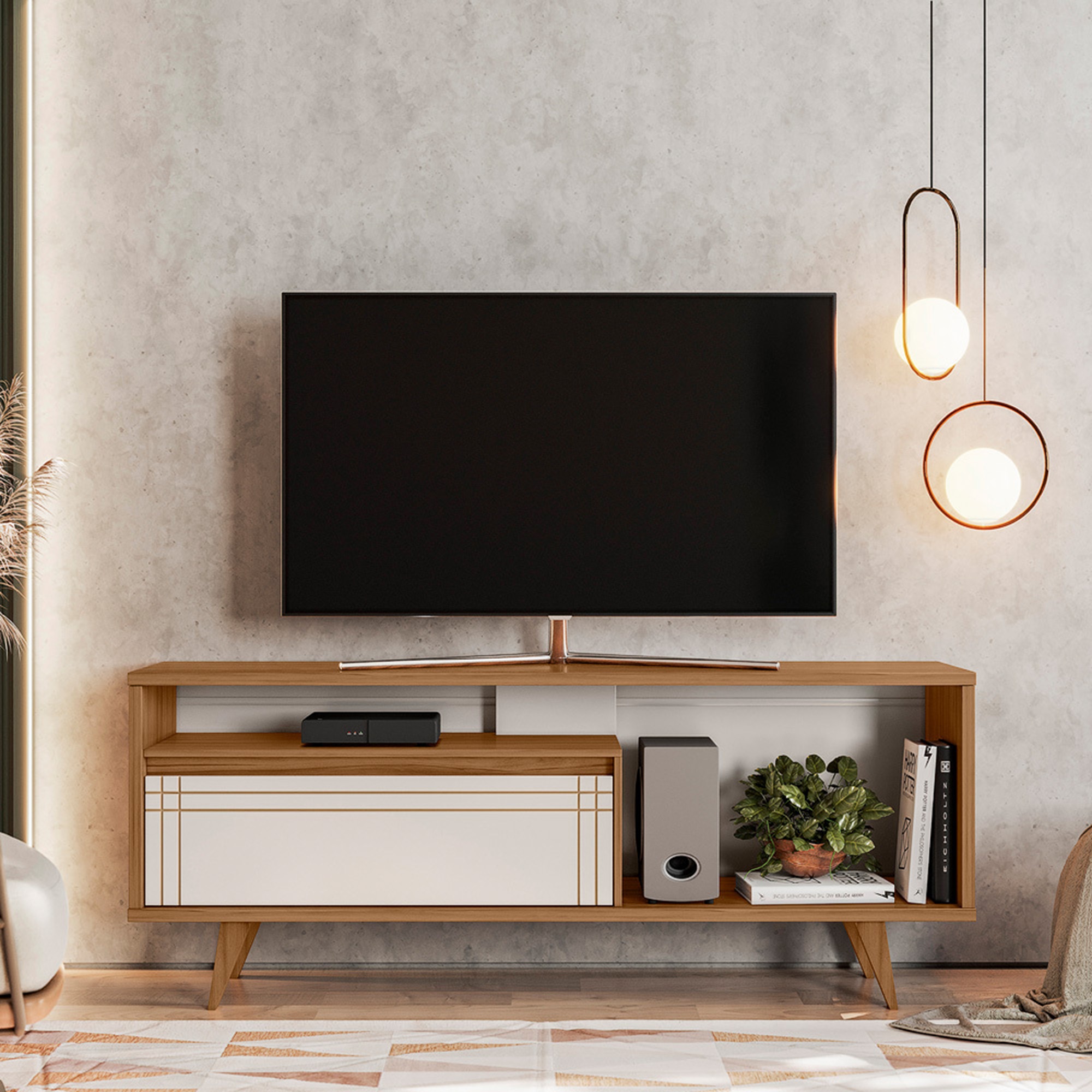 RACK TV HOME MOBILI SPOT MDP BEIGE 60' 1P - 7