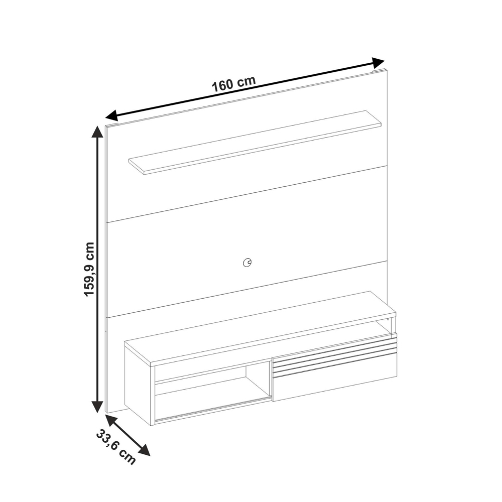PANEL TV HOME MOBILI SANTANA MDP CAFE CLARO - 3