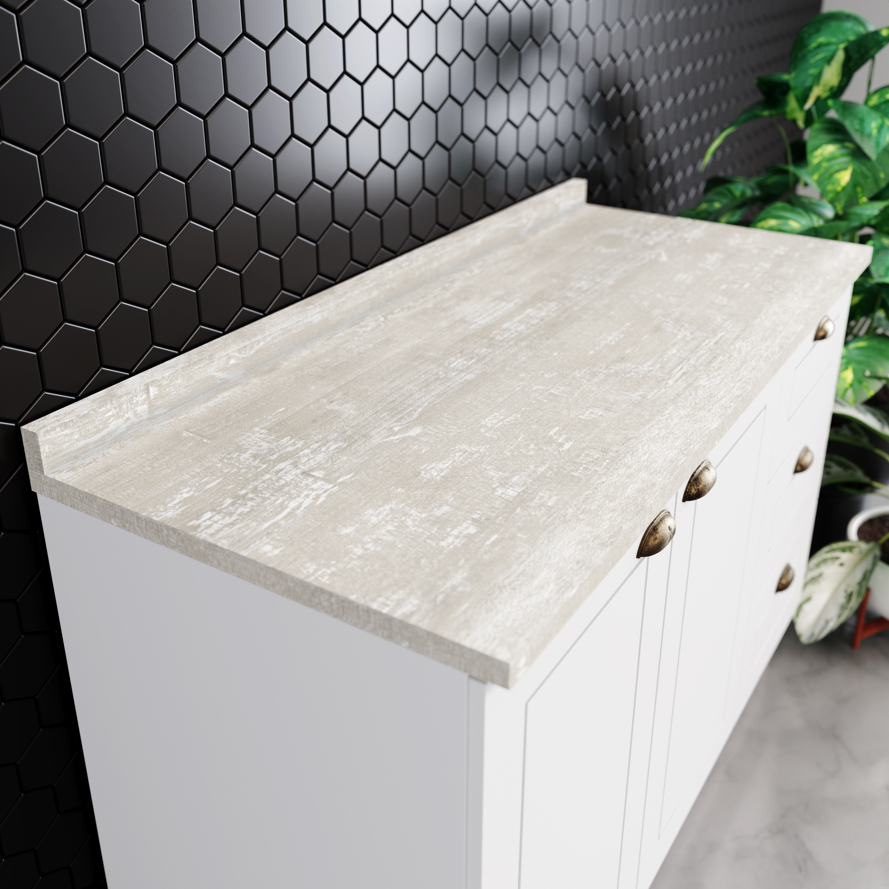 MUEBLE COCINA HOME MOBILI MDP 2 PUERTAS BLANCO BASE + 3 CAJON - 5
