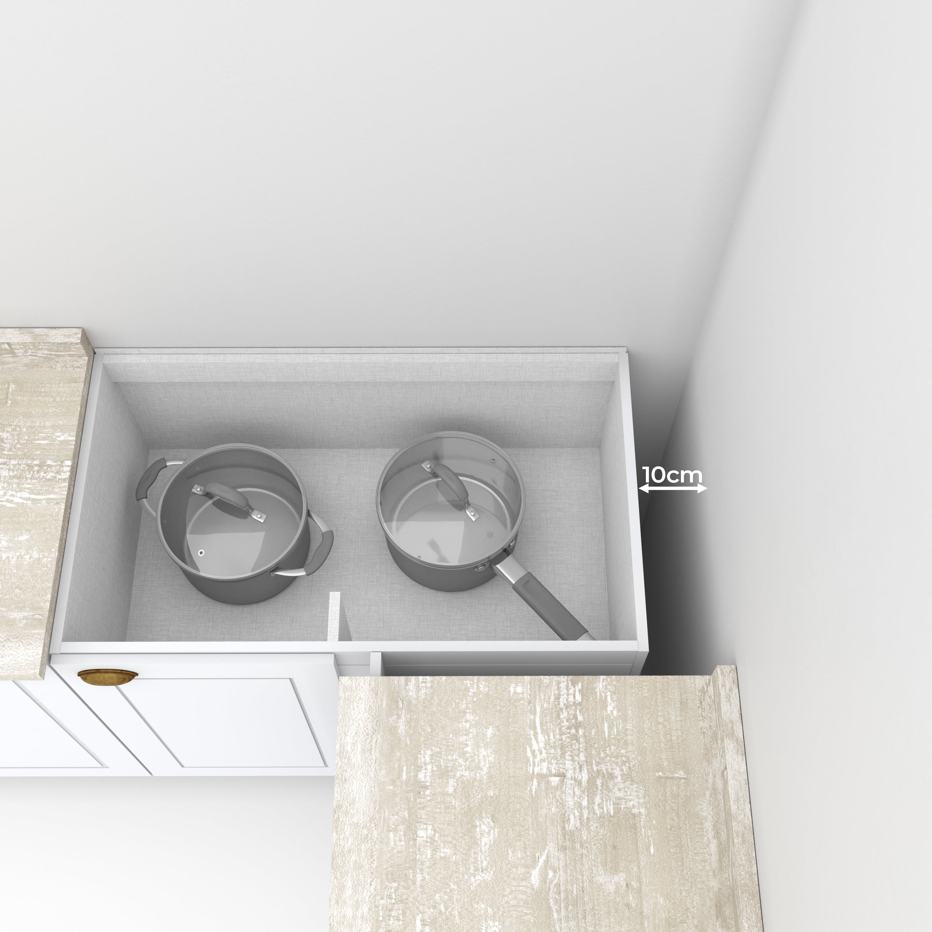 MUEBLE HOME MOBILI AMERICANA MDP 1 PUERTA BLANCO BASE COCINA - 4