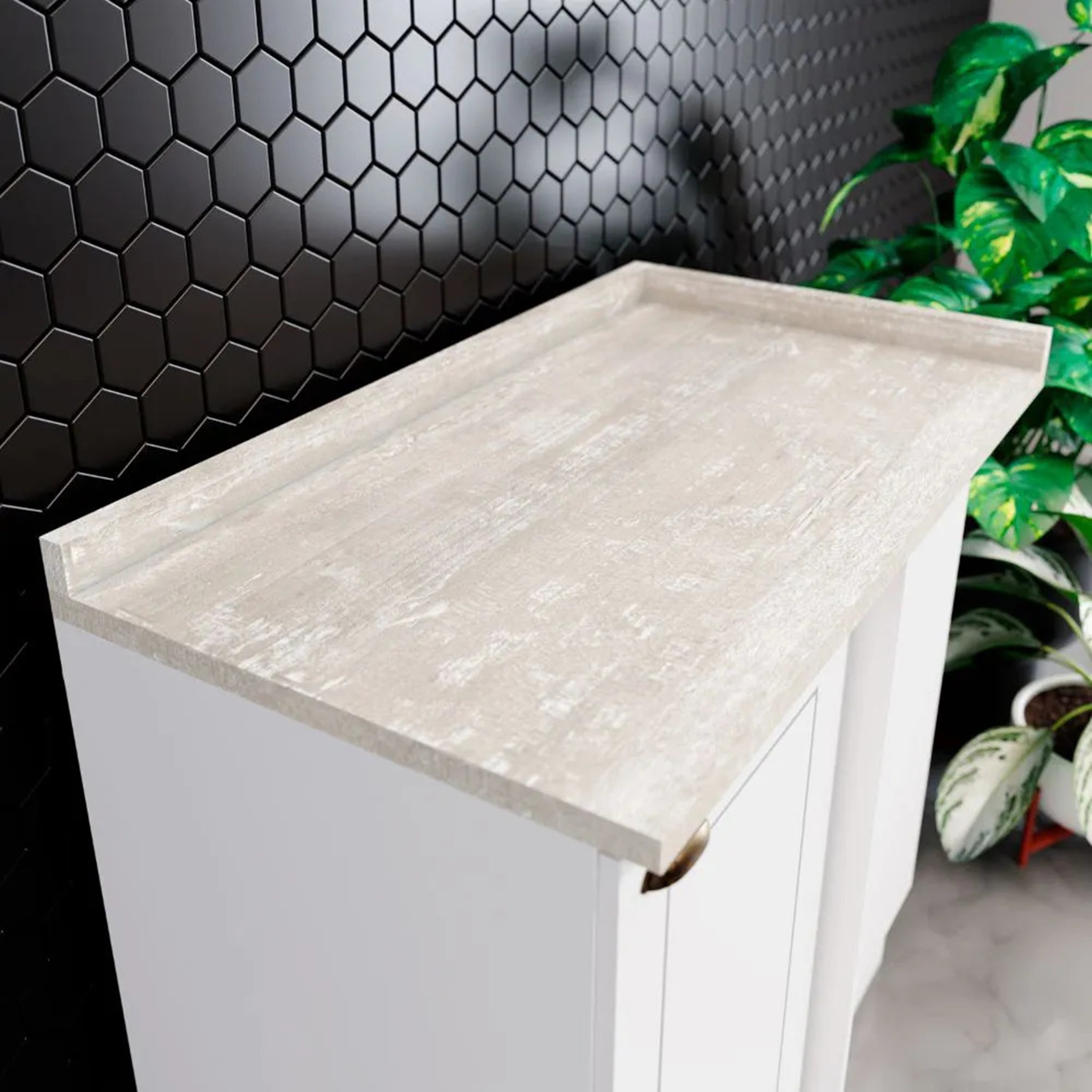 MUEBLE HOME MOBILI AMERICANA MDP 1 PUERTA BLANCO BASE COCINA - 6