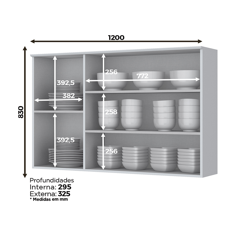 MUEBLE COCINA HOME MOBILI MDP 3 PUERTAS BLANCO AEREO AMERICANA - 3