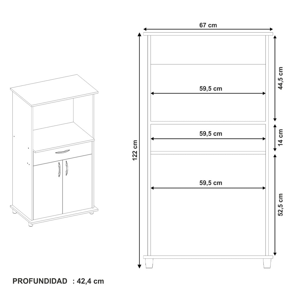 MUEBLE HOME MOBILI MDP BLANCO AUTOSERVICIO CALGARY - 5