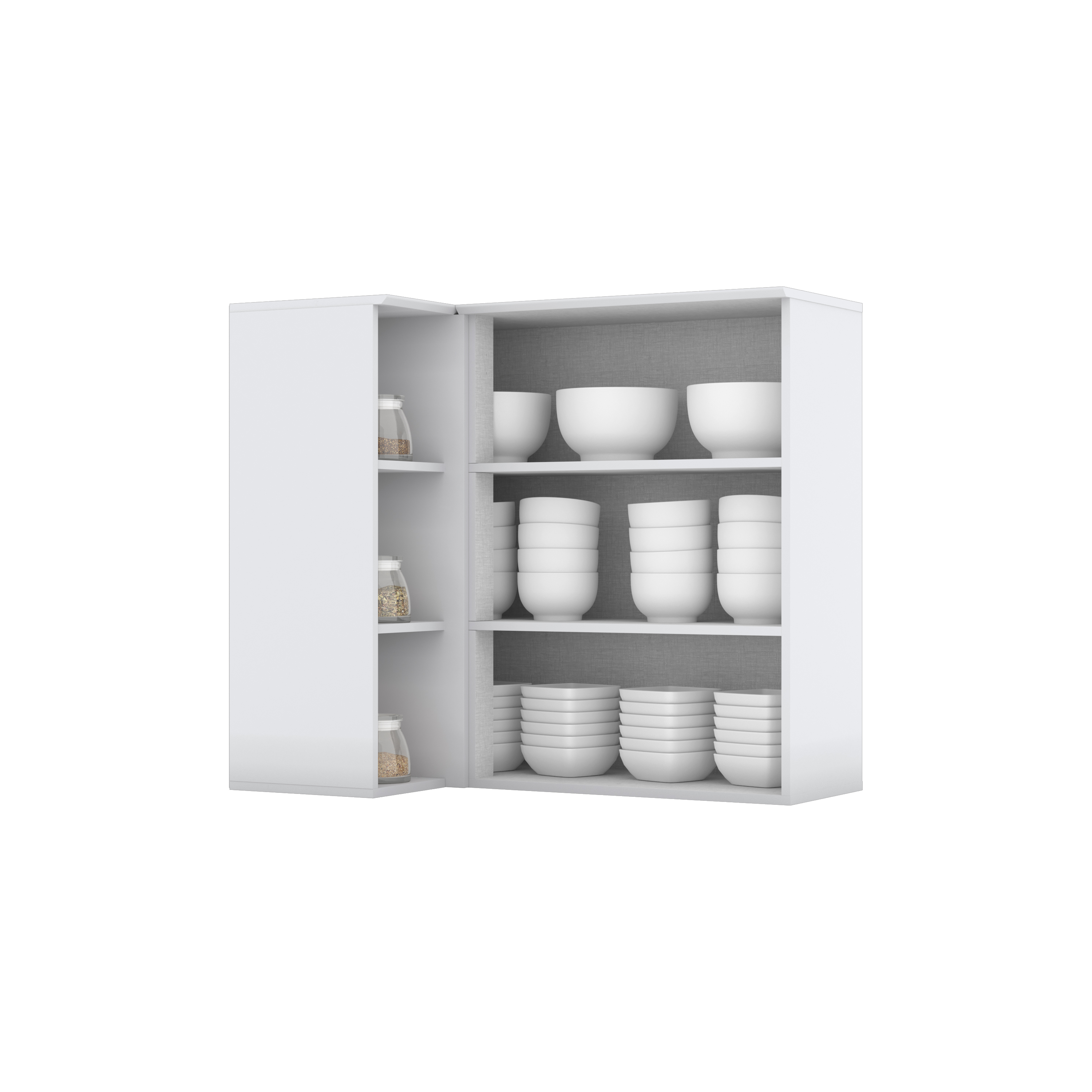 MUEBLE HOME MOBILI AMERICANA MDP BLANCO MODULO COCINA AEREO ESQUINERO - 2