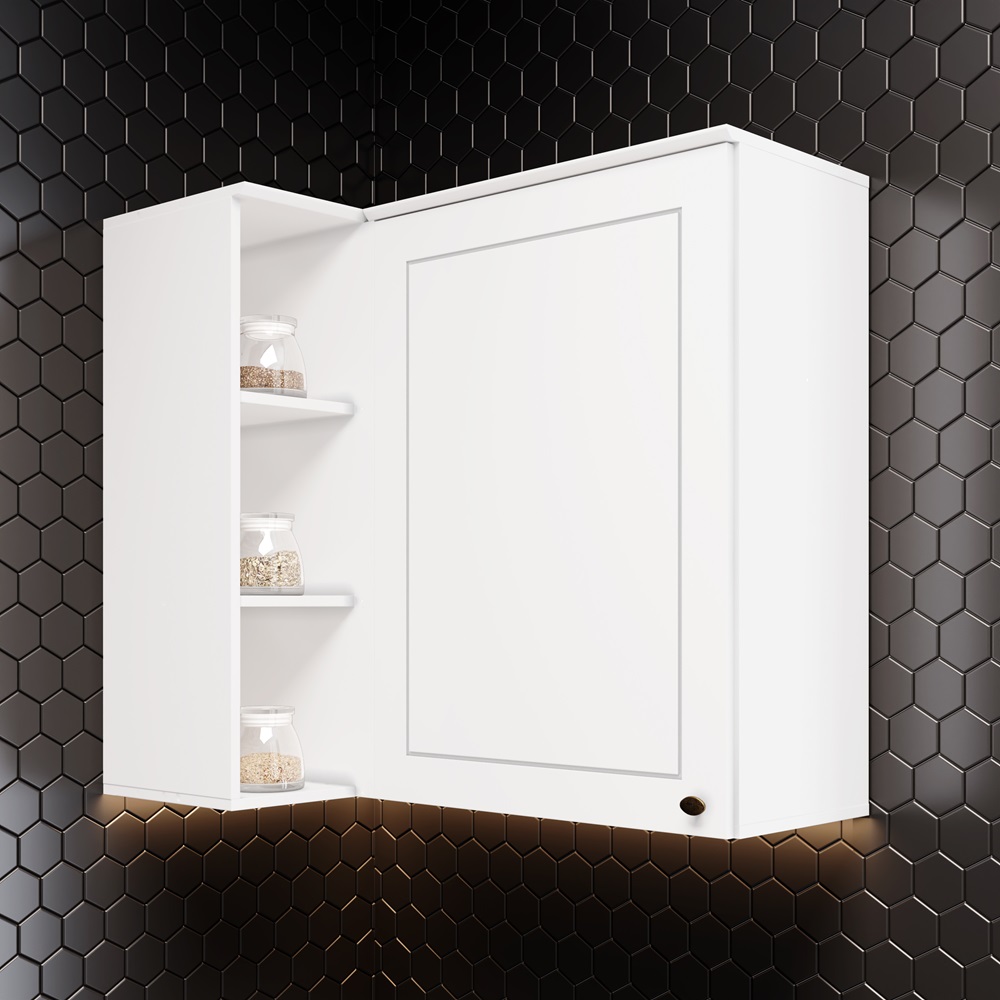 MUEBLE HOME MOBILI AMERICANA MDP BLANCO MODULO COCINA AEREO ESQUINERO - 6
