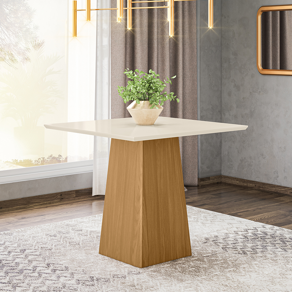 JUEGO DE COMEDOR 4 SILLAS HOME MOBILI BELI BLANCO - 6