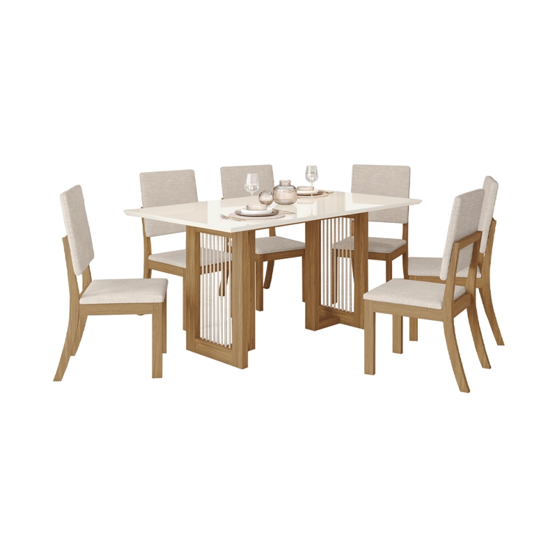 JUEGOS DE COMEDOR 6 SILLAS LEAN - 1