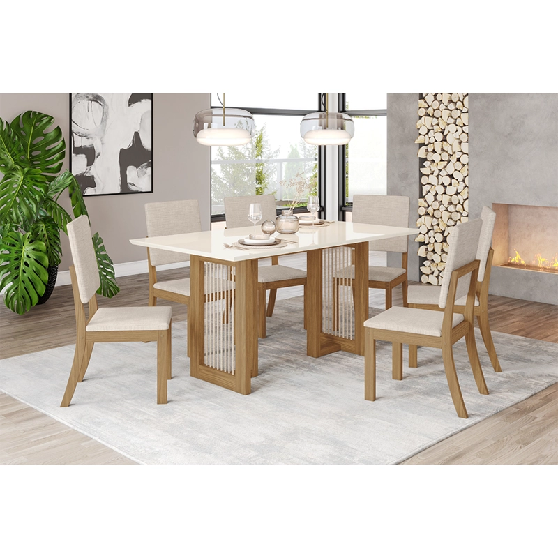 JUEGOS DE COMEDOR 6 SILLAS LEAN - 7