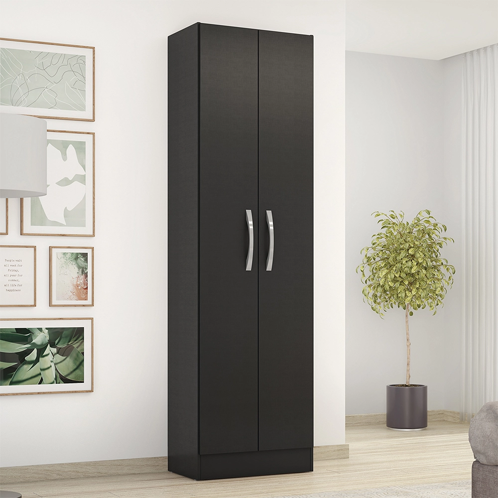 DESPENSA HOME MOBILI MUNITA MDP 2 PUERTAS NEGRO - 6