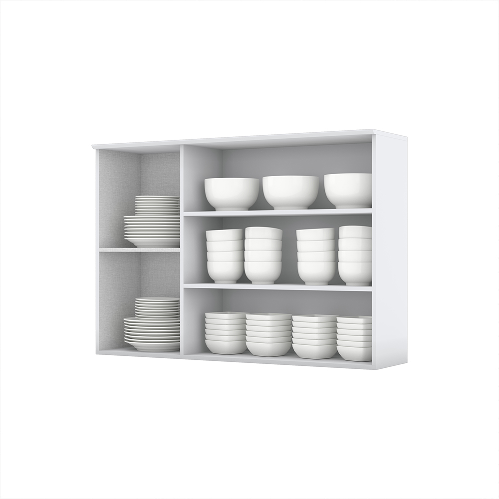 MODULO ALTO 2 PUERTAS VIDRIO 1 PUERTA AMERICANA BLANCO - 2