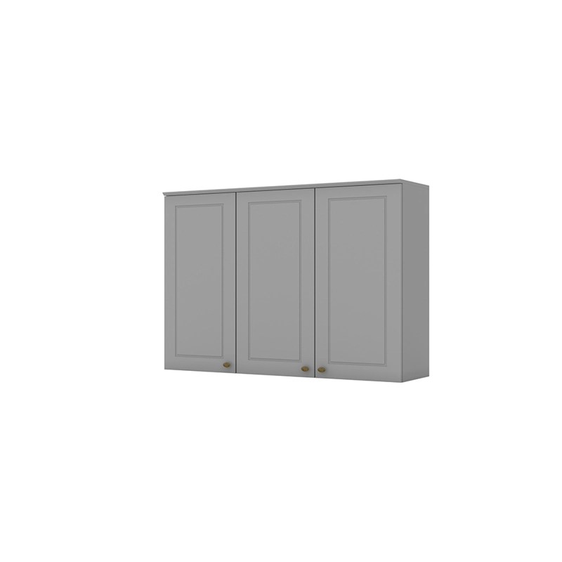 MÓDULO HOME MOBILI AMERICANO ALTO 3 PUERTAS GRIS MDP - 1
