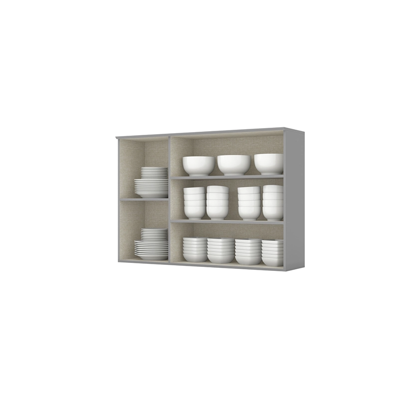MÓDULO HOME MOBILI AMERICANO ALTO 3 PUERTAS GRIS MDP - 2
