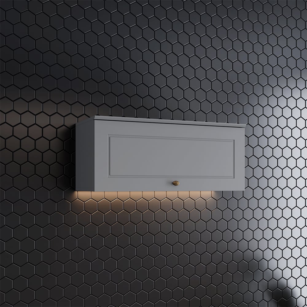 MUEBLE HOME MOBILI AMERICANO MDP GRIS MÓDULO ALTO 1P - 4