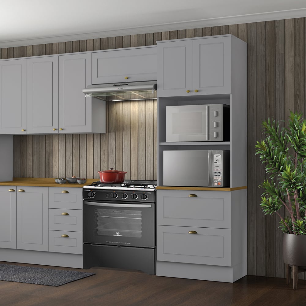 MUEBLE HOME MOBILI AMERICANO MDP GRIS MÓDULO ALTO 1P - 5