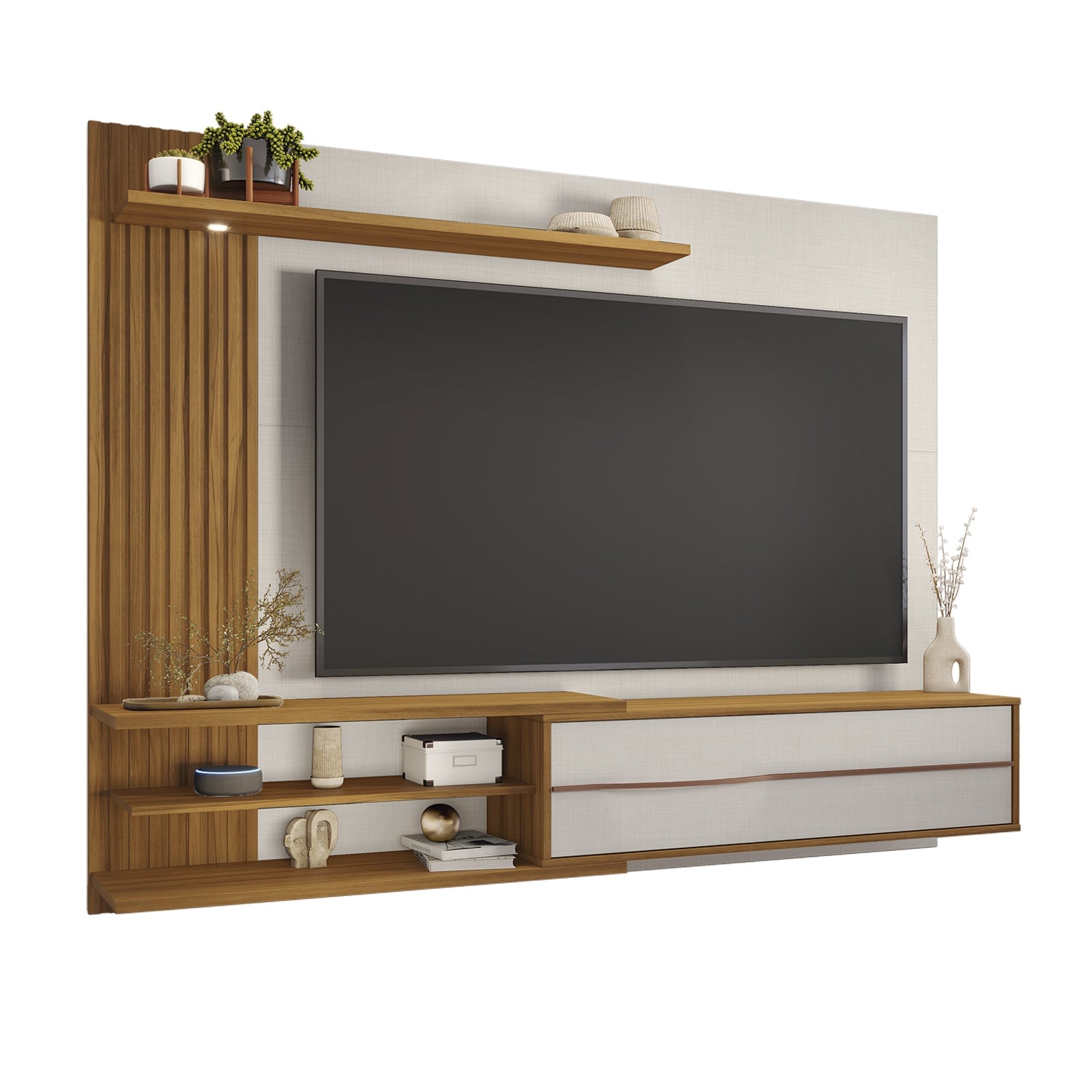 PANEL TV65' HOME MOBILI ORLA NT 1355 BLANCO OW/NATURAL - 1