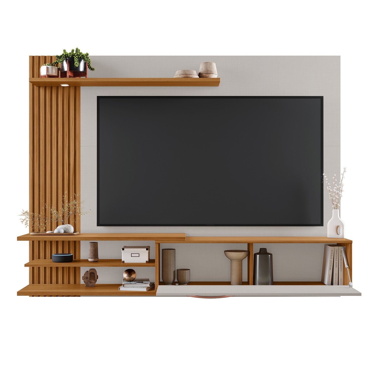 PANEL TV65' HOME MOBILI ORLA NT 1355 BLANCO OW/NATURAL - 2