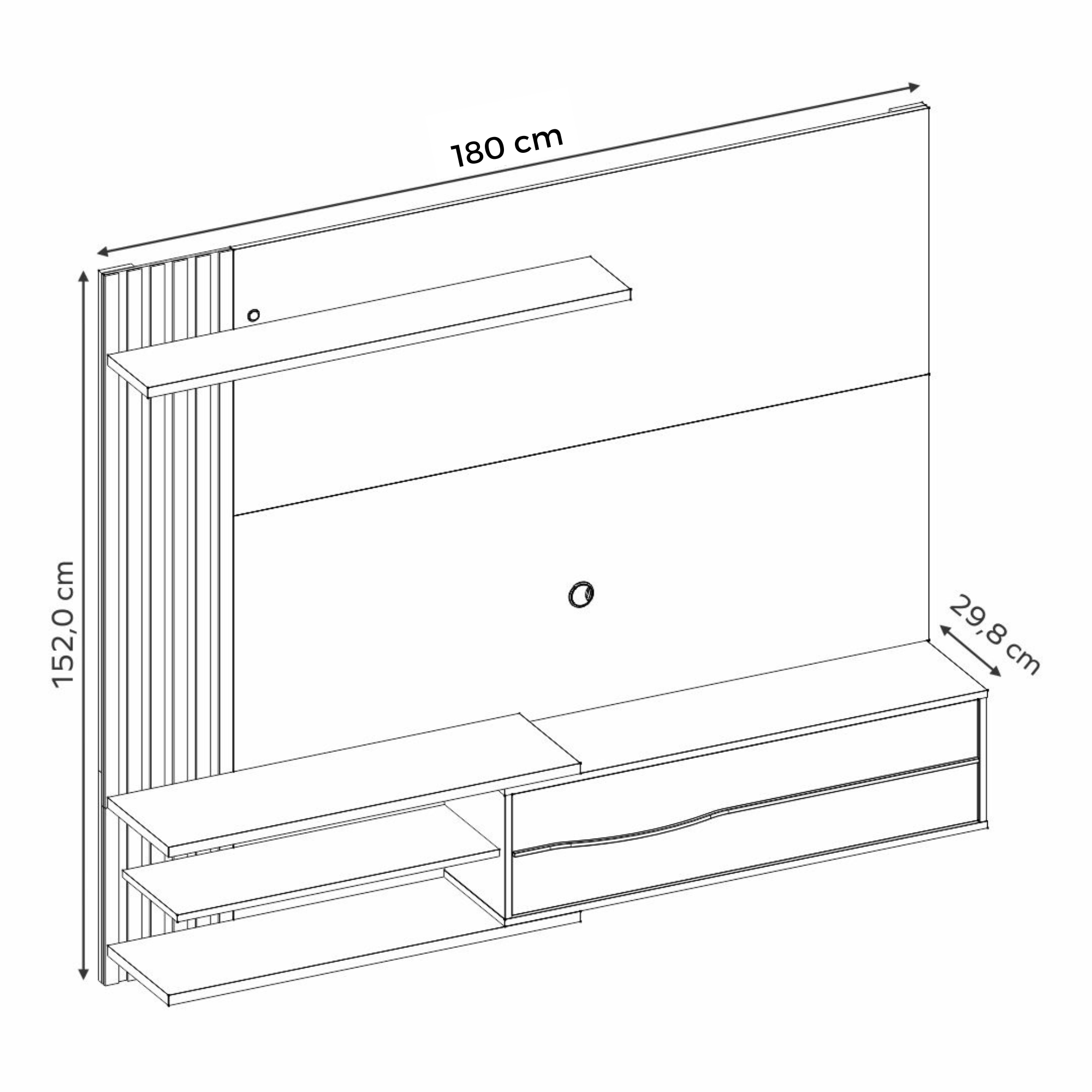 PANEL TV65' HOME MOBILI ORLA NT 1355 BLANCO OW/NATURAL - 6