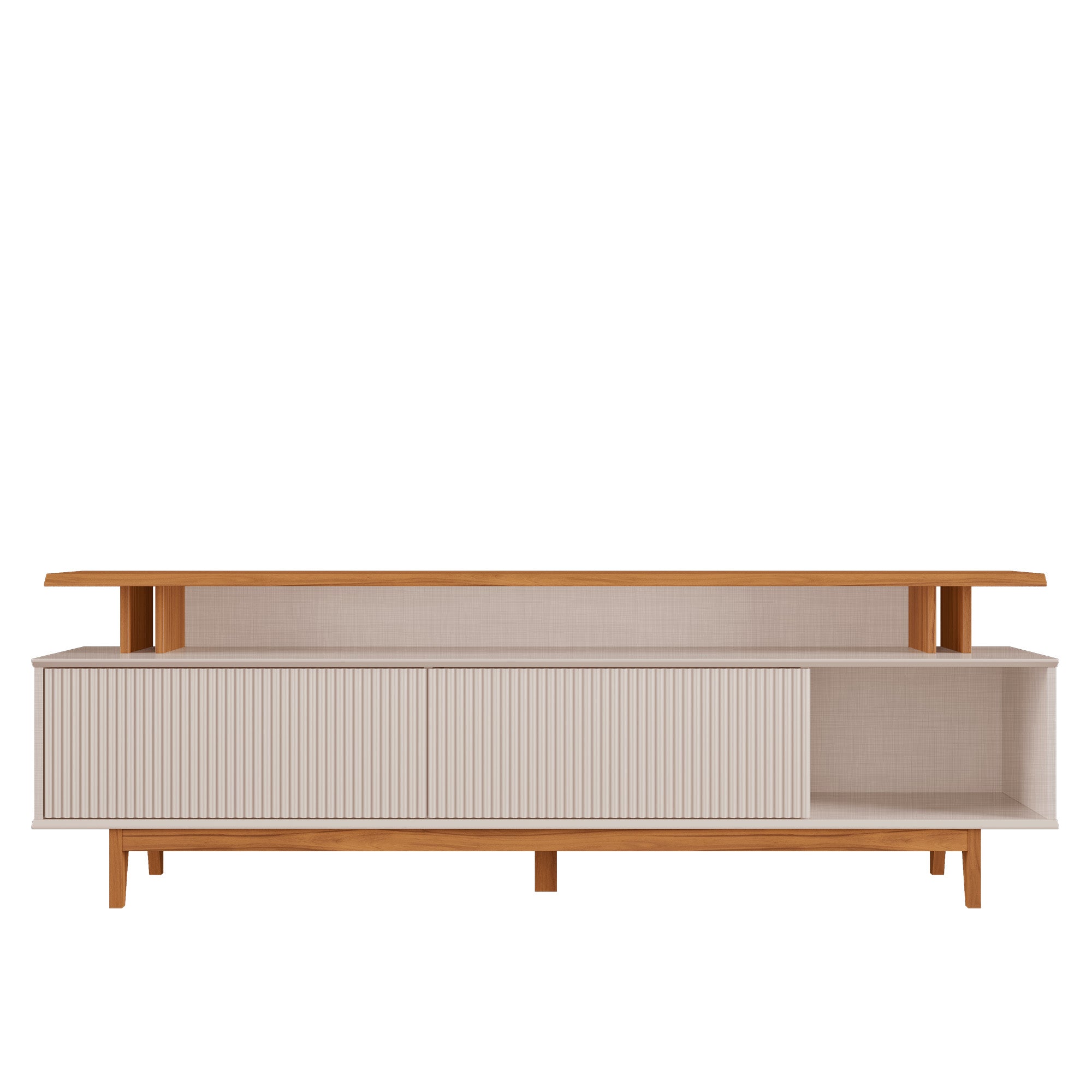RACK TV70' HOME MOBILI RODAS NT 1385 BLANCO OW/NATURAL - 4