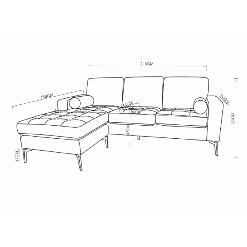 SOFA MODULAR HOME MOBILI JSS-235 BALTIMORE CAFE - 5