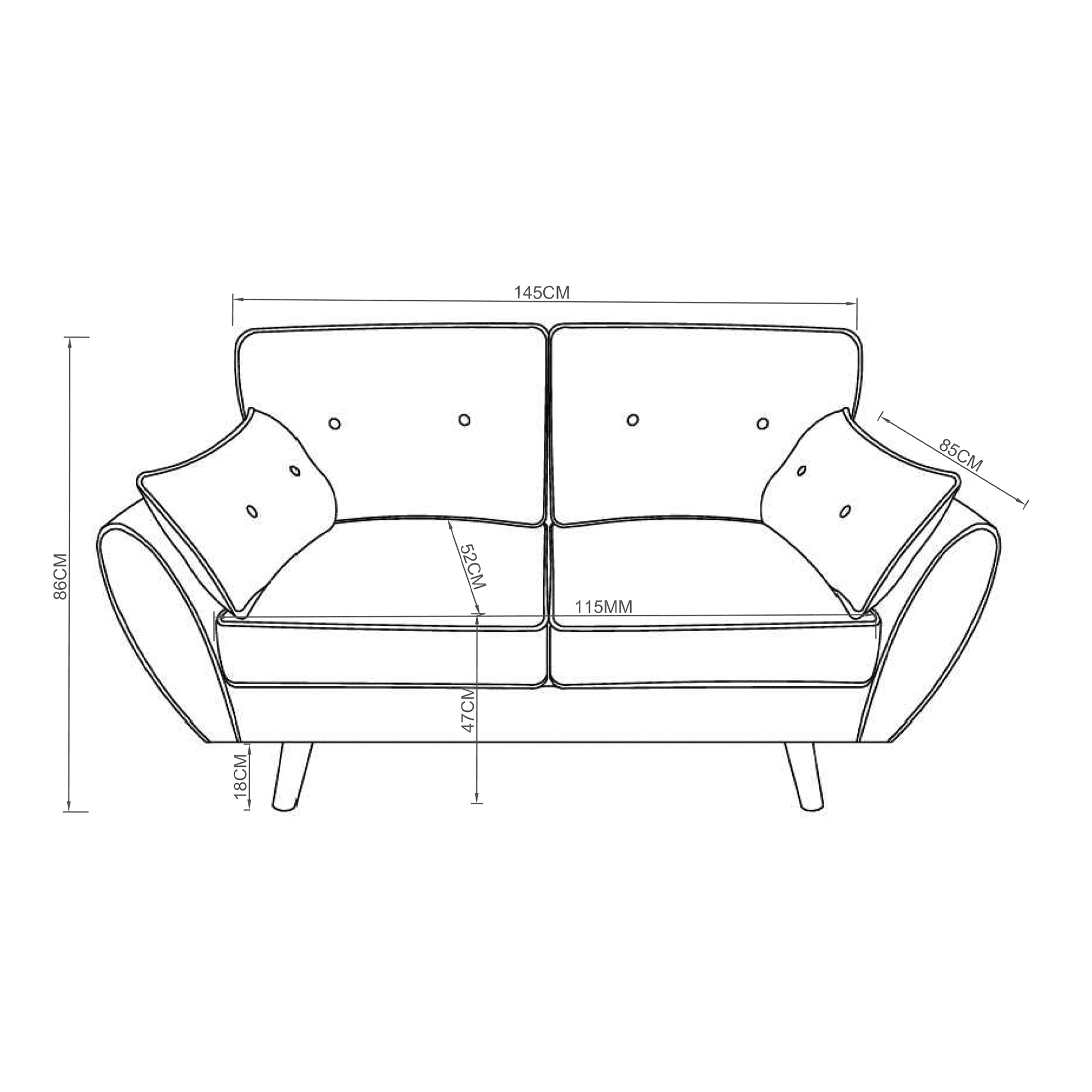 SOFA 2 CUERPOS HOME MOBILI JSS-998 DALLAS2 TERRA - 5