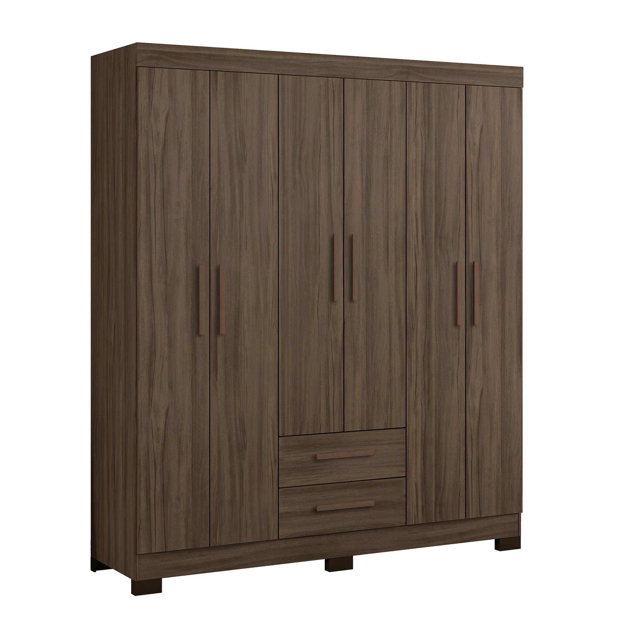 CLOSET HOME MOBILI 6 PUERTAS 3 CAJONES NT 5130 ANDER NOGAL - 1