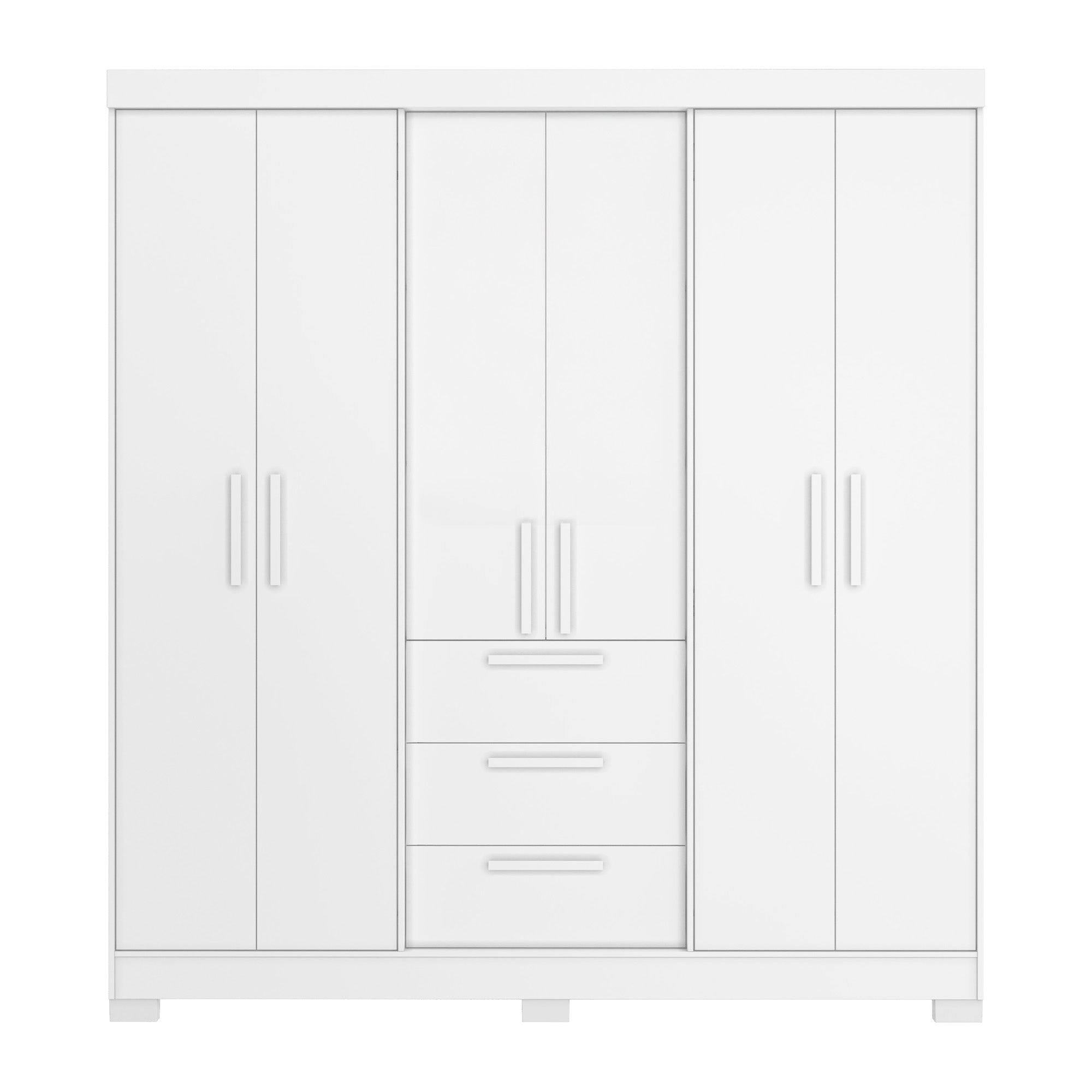 CLOSET HOME MOBILI 6 PUERTAS 3 CAJONES NT 6030 BASTI BLANCO - 1