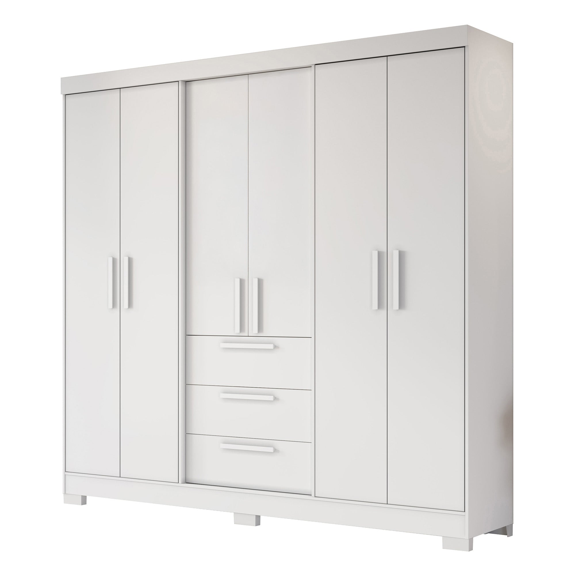 CLOSET HOME MOBILI 6 PUERTAS 3 CAJONES NT 6030 BASTI BLANCO - 4