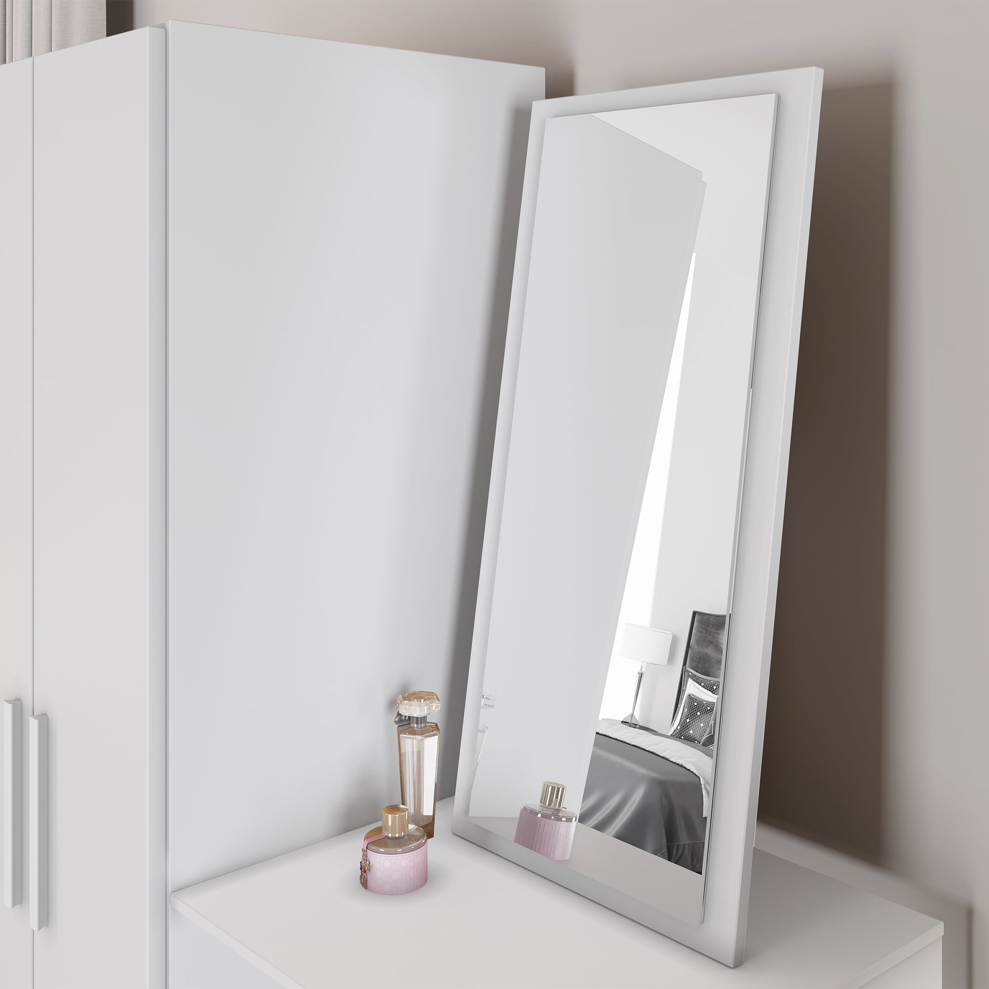 CLOSET TOCADOR HOME MOBILI NT 5165 2 PUERTAS 3 CAJONES RITA BLANCO/ROSA - 8