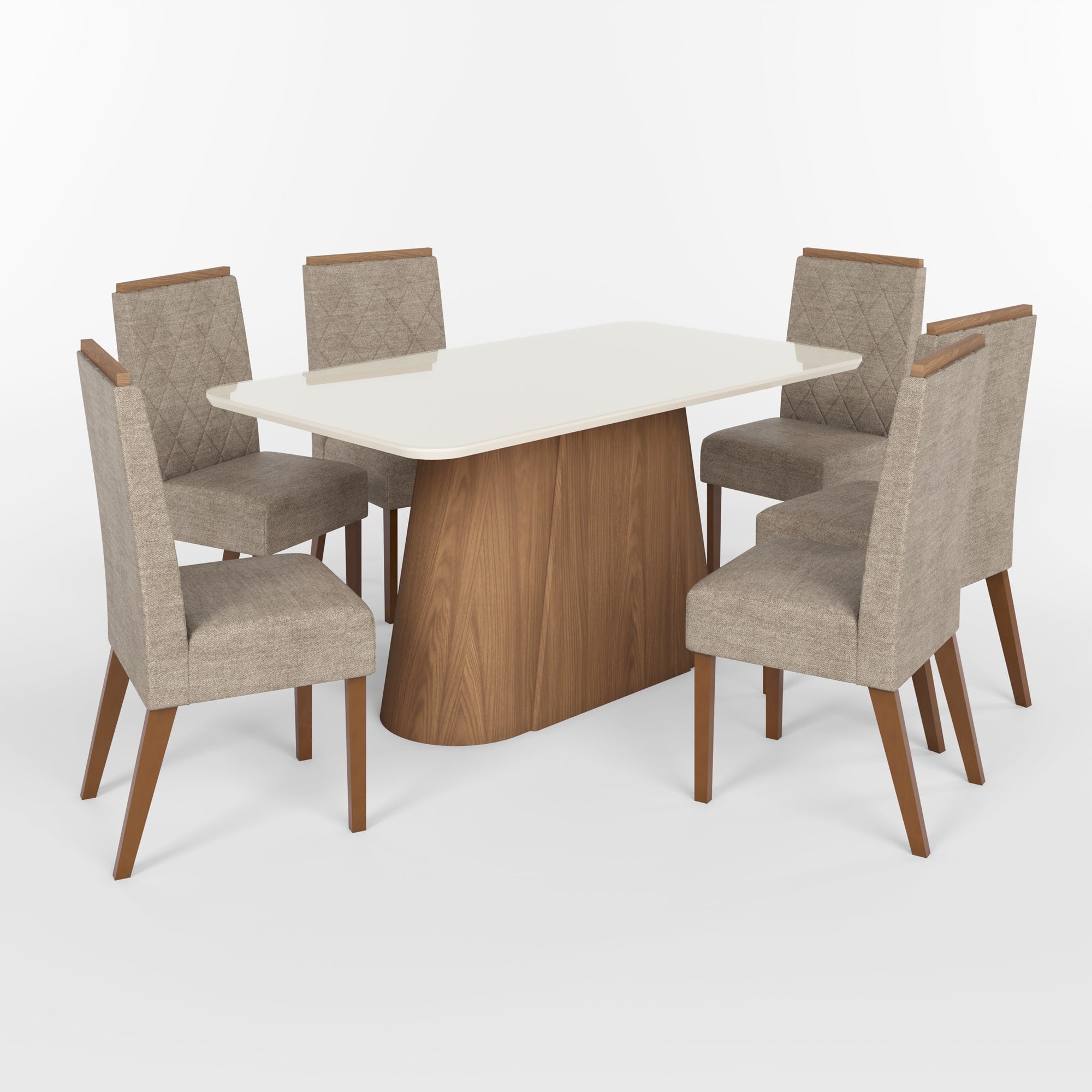 JUEGO DE COMEDOR HOME MOBILI 6 SILLAS NINA - 1