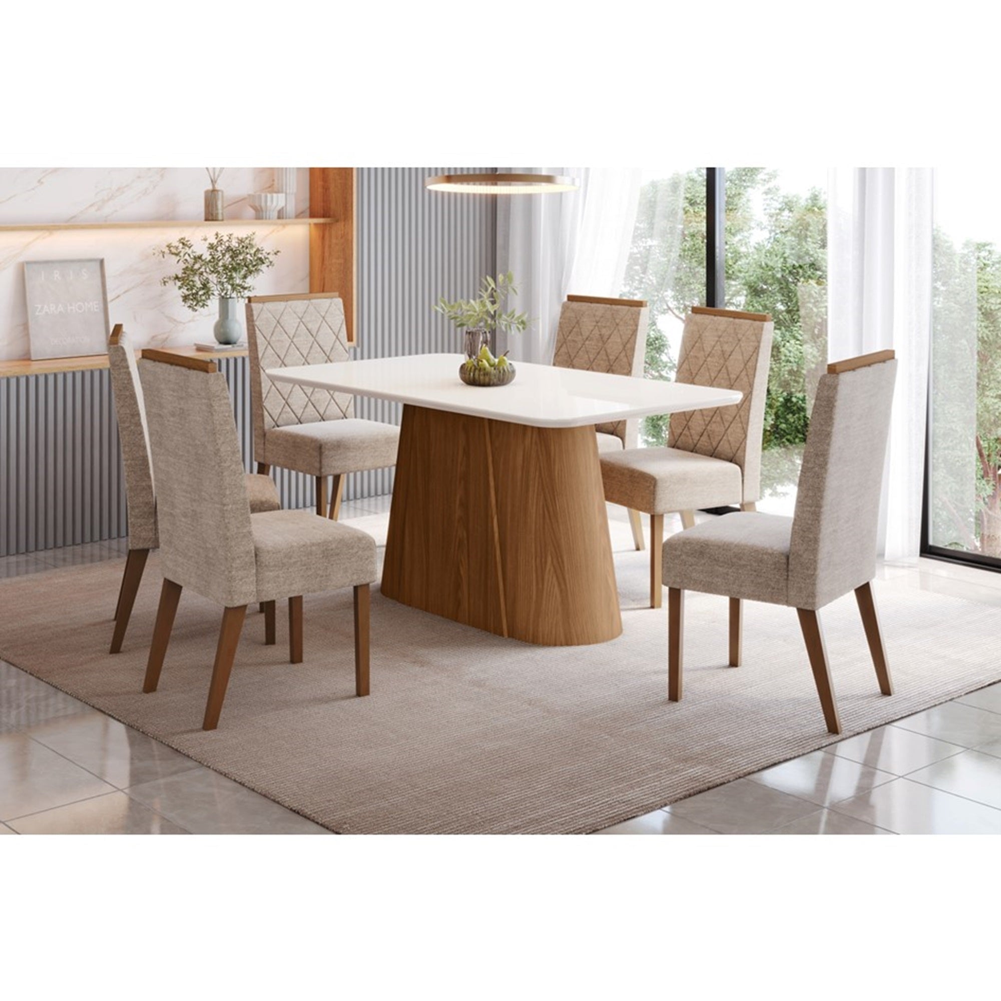 JUEGO DE COMEDOR HOME MOBILI 6 SILLAS NINA - 3