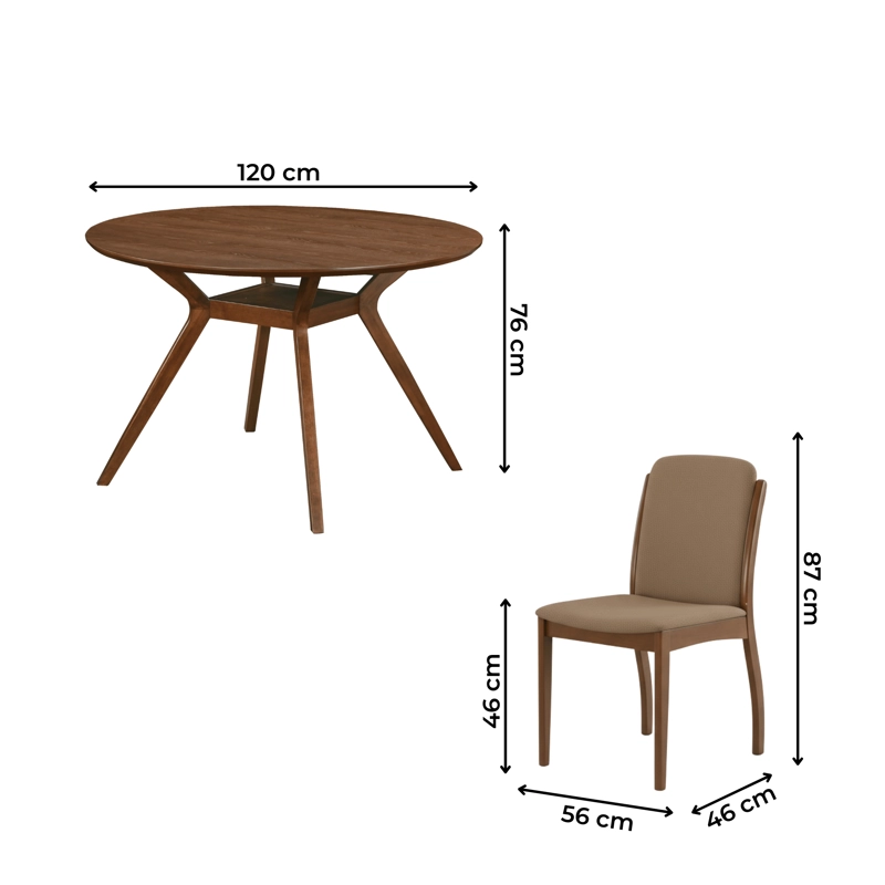 JUEGO DE COMEDOR HOME MOBILI 4 SILLAS MENPHIS - 5