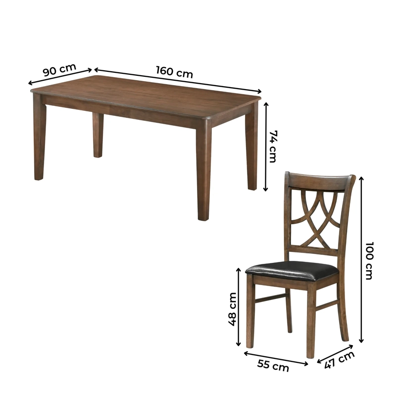 JUEGO DE COMEDOR HOME MOBILI 6 SILLAS BRUSELAS - 5