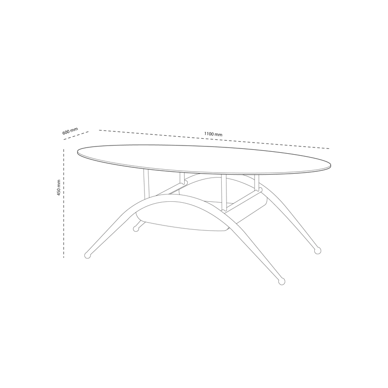 MESA DE CENTRO HOME MOBILI CT A70 OVAL - 6