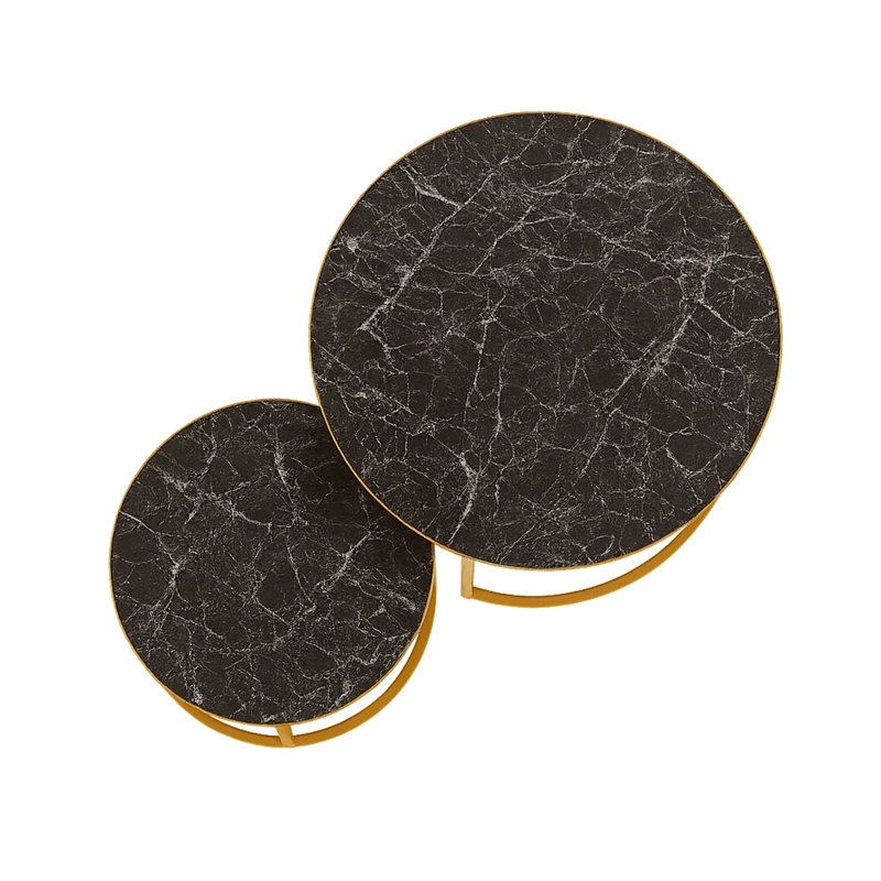 SET MESA CENTRO HOME MOBILI CT 708 NIDO BLACK - 4