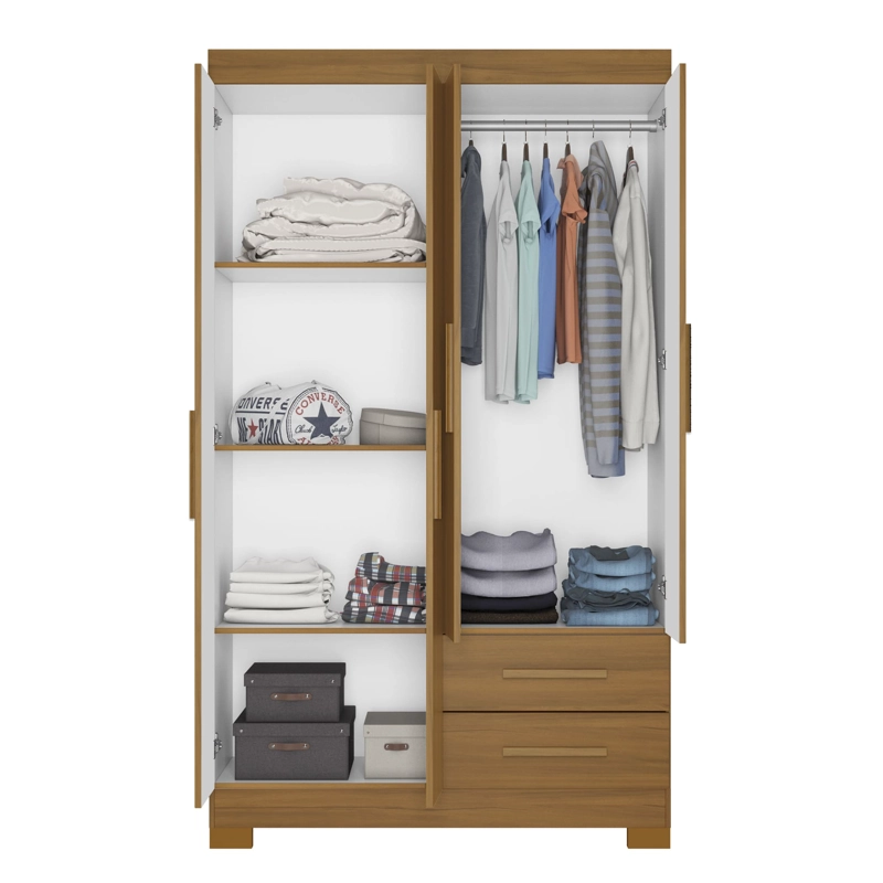 CLOSET 4 PUERTAS 2 CAJONES BALLINA CAFE - 2