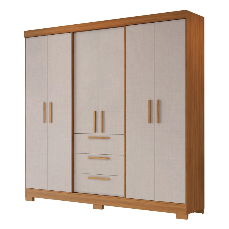 CLOSET 6 PUERTAS 3 CAJONES GALWAY CAFE /OFF WHITE - 1