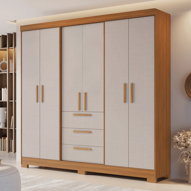 CLOSET 6 PUERTAS 3 CAJONES GALWAY CAFE /OFF WHITE - 2