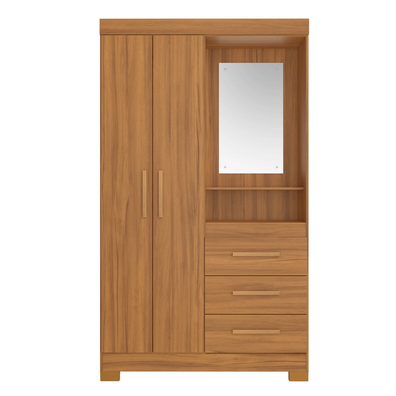 CLOSET 2 PUERTAS 3 CAJONES CON ESPEJO NOAH CAFE - 2