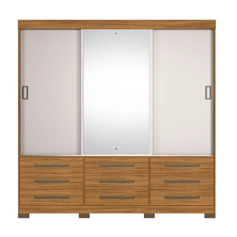 CLOSET 3 PUERTAS 9 CAJONES LONDRES CAFE / OFF WHITE - 2