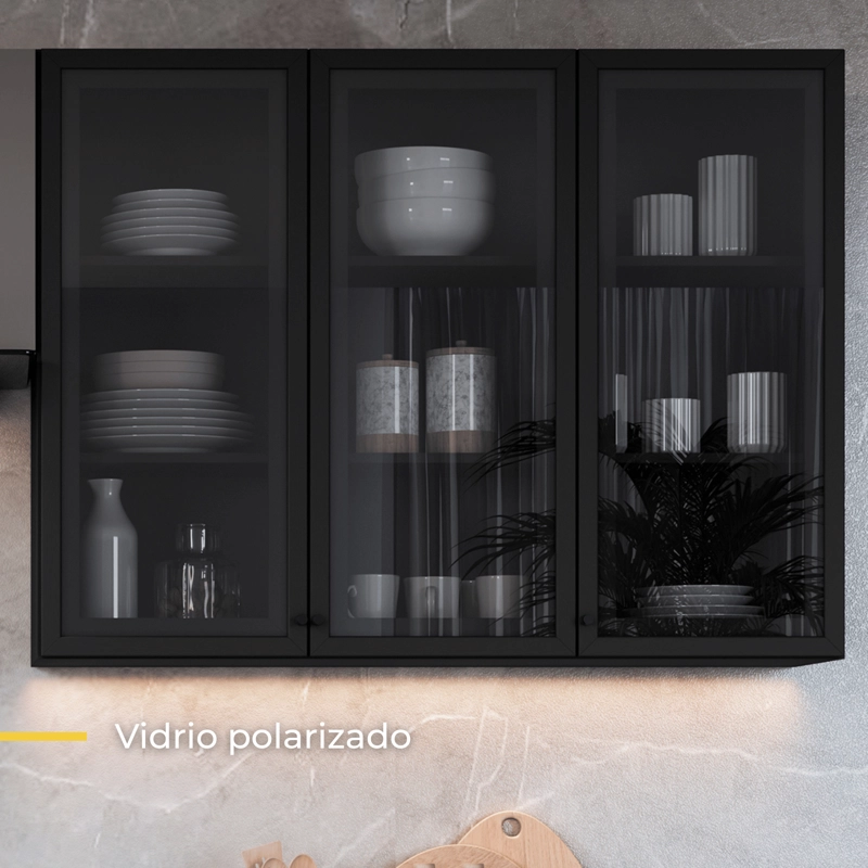 MUEBLE COCINA AE REO TITAN 3 PUERTAS VIDRIO - 3