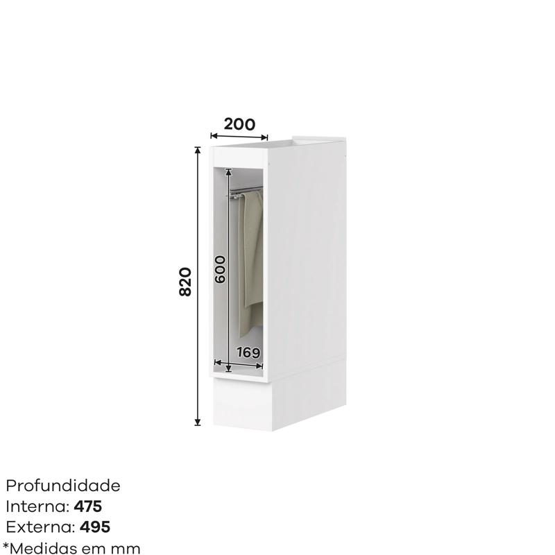 MUEBLE BAJO TOALLERO 20CM BLANCO/ NATURE - 3