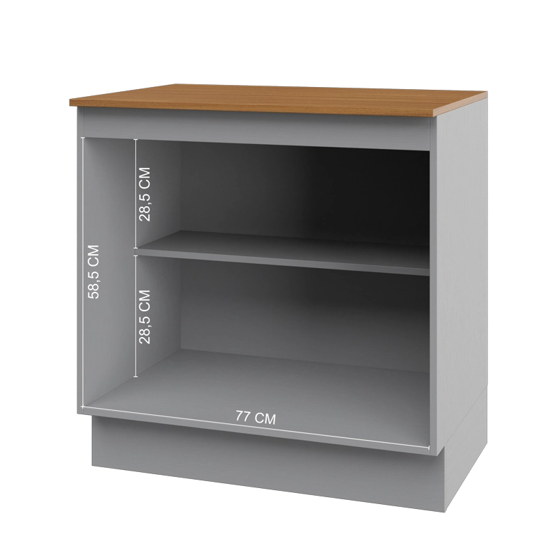 MUEBLE BASE AMERICANA NEO 2P GRIS - 3