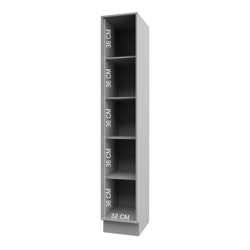 DESPENSA AMERICANA NEO 1 PUERTA GRIS - 4