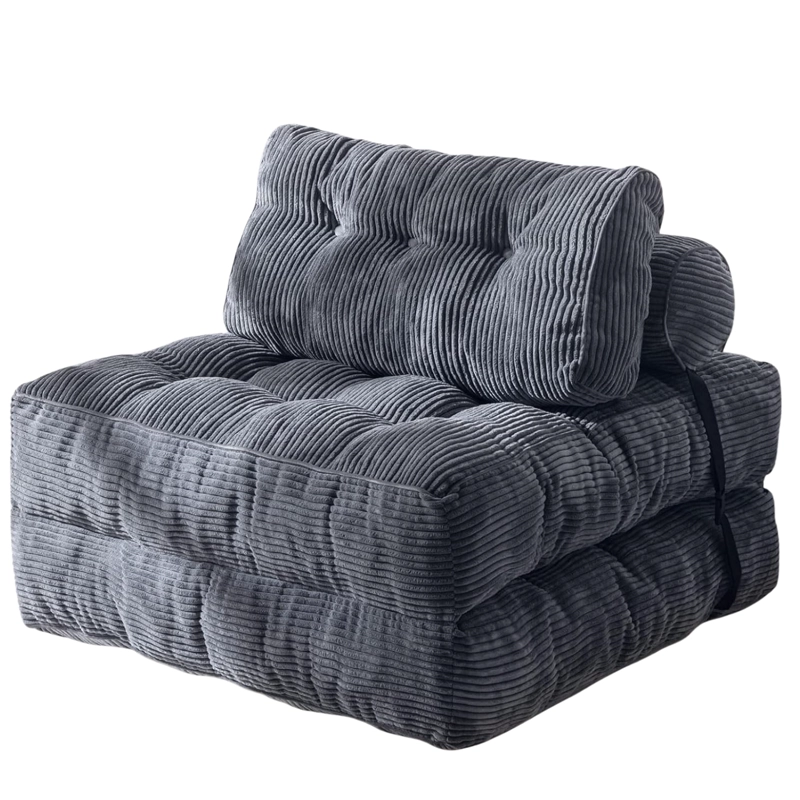 SILLA SOFA CAMA 155X81CM PUFF PLEGABLE ACOLCHADA HOGAR - 1