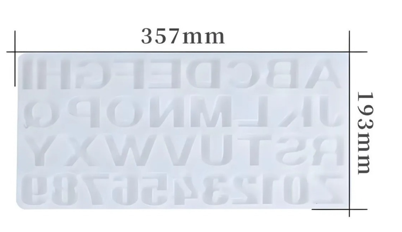 MOLDE DE SILICONA LETRAS MOLDES SILICONA REPOSTERIA 36 CAVID - 3